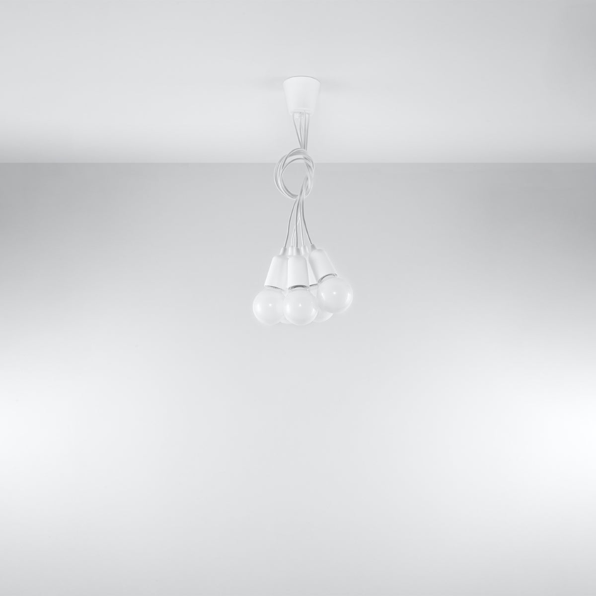 Pendelleuchte DIEGO 5 weiß Sollux Lighting