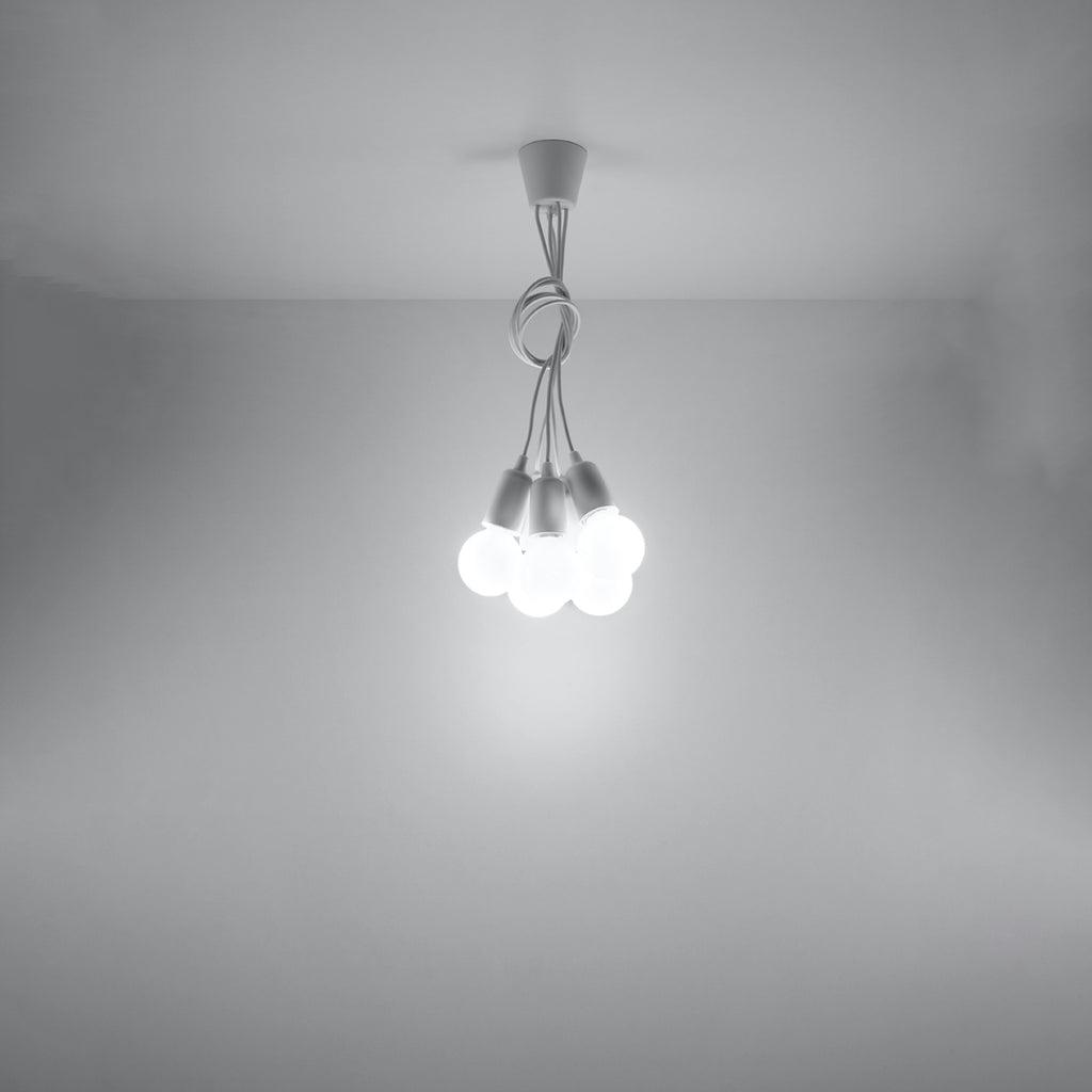 Pendelleuchte DIEGO 5 weiß Sollux Lighting