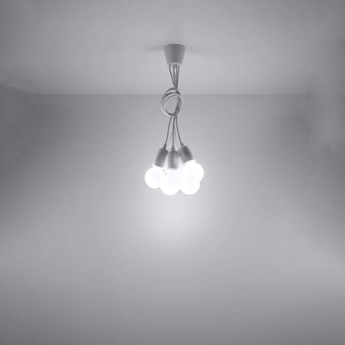 Pendelleuchte DIEGO 5 weiß Sollux Lighting