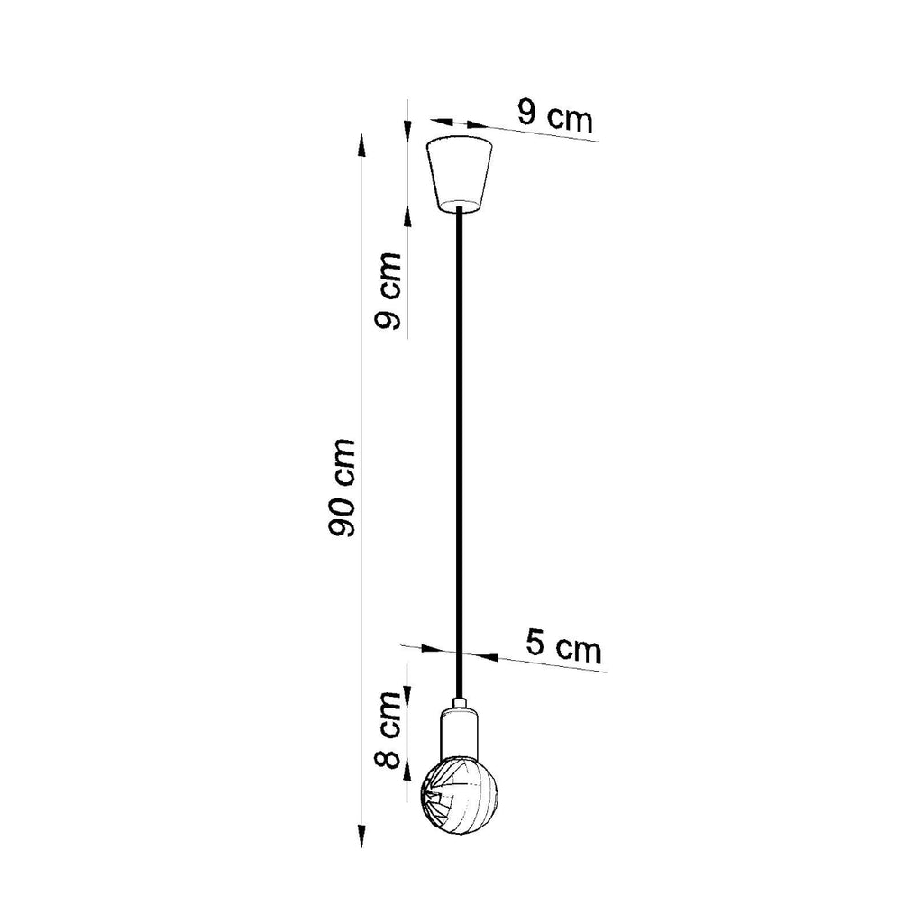 Pendelleuchte DIEGO 1 schwarz Sollux Lighting