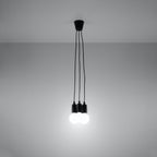Pendelleuchte DIEGO 3 schwarz Sollux Lighting