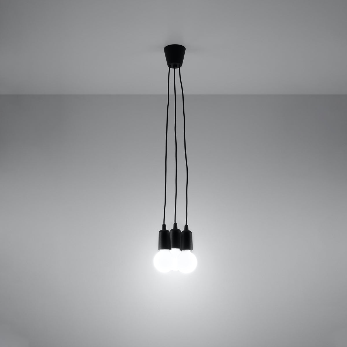 Pendelleuchte DIEGO 3 schwarz Sollux Lighting