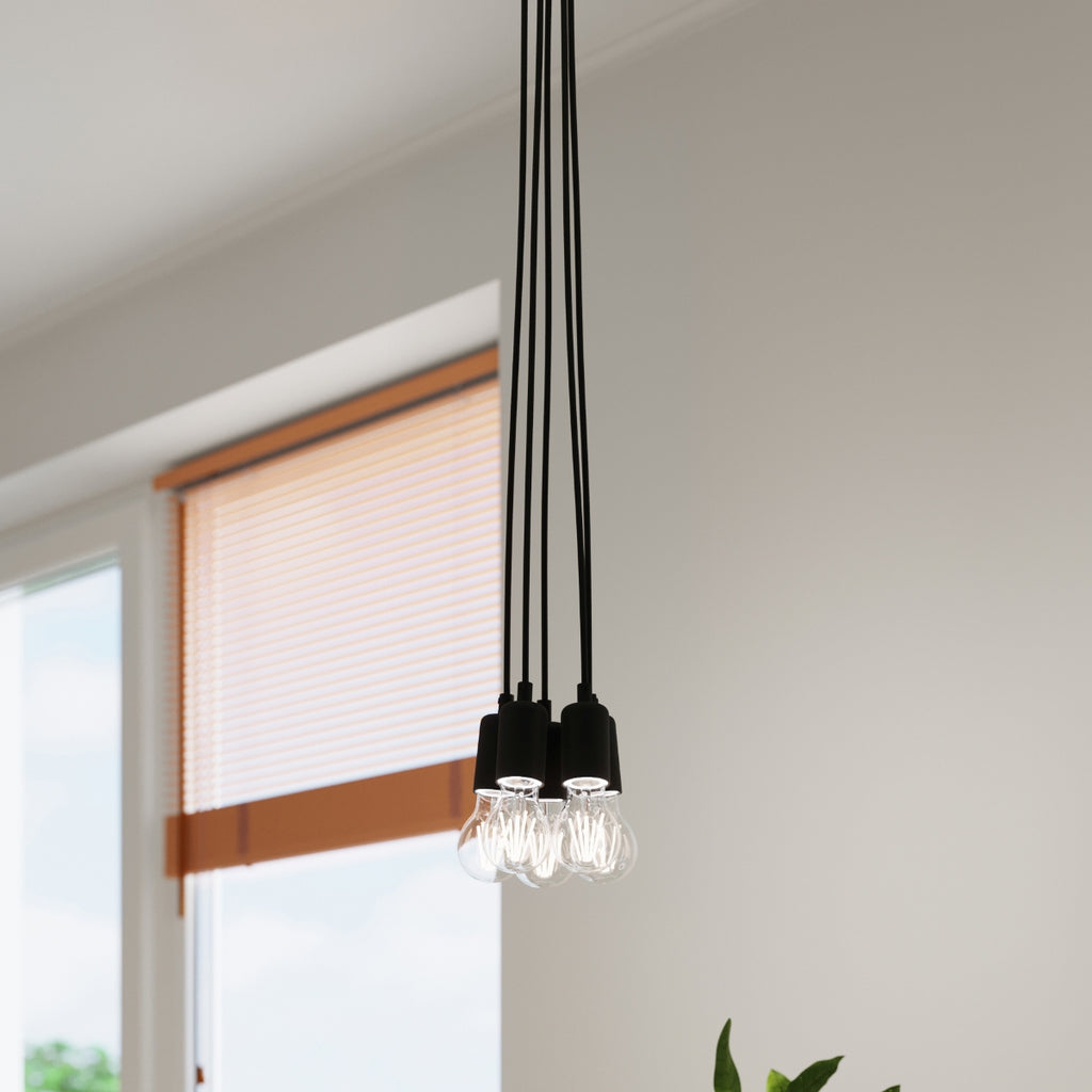 Pendelleuchte DIEGO 5 schwarz Sollux Lighting