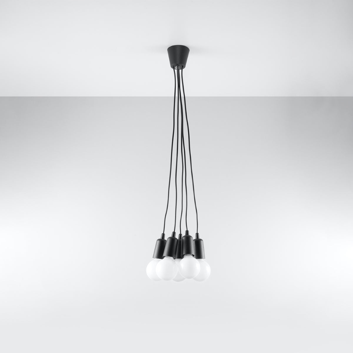 Pendelleuchte DIEGO 5 schwarz Sollux Lighting