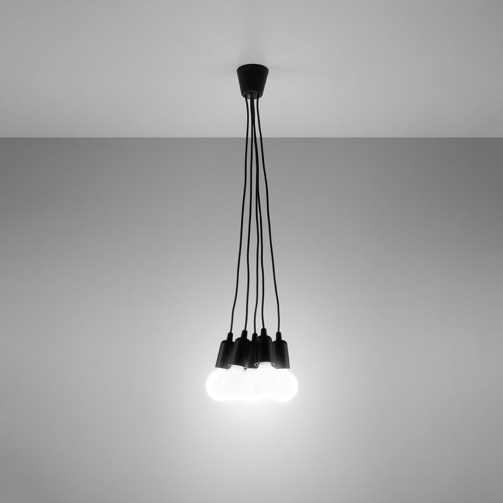 Pendelleuchte DIEGO 5 schwarz Sollux Lighting