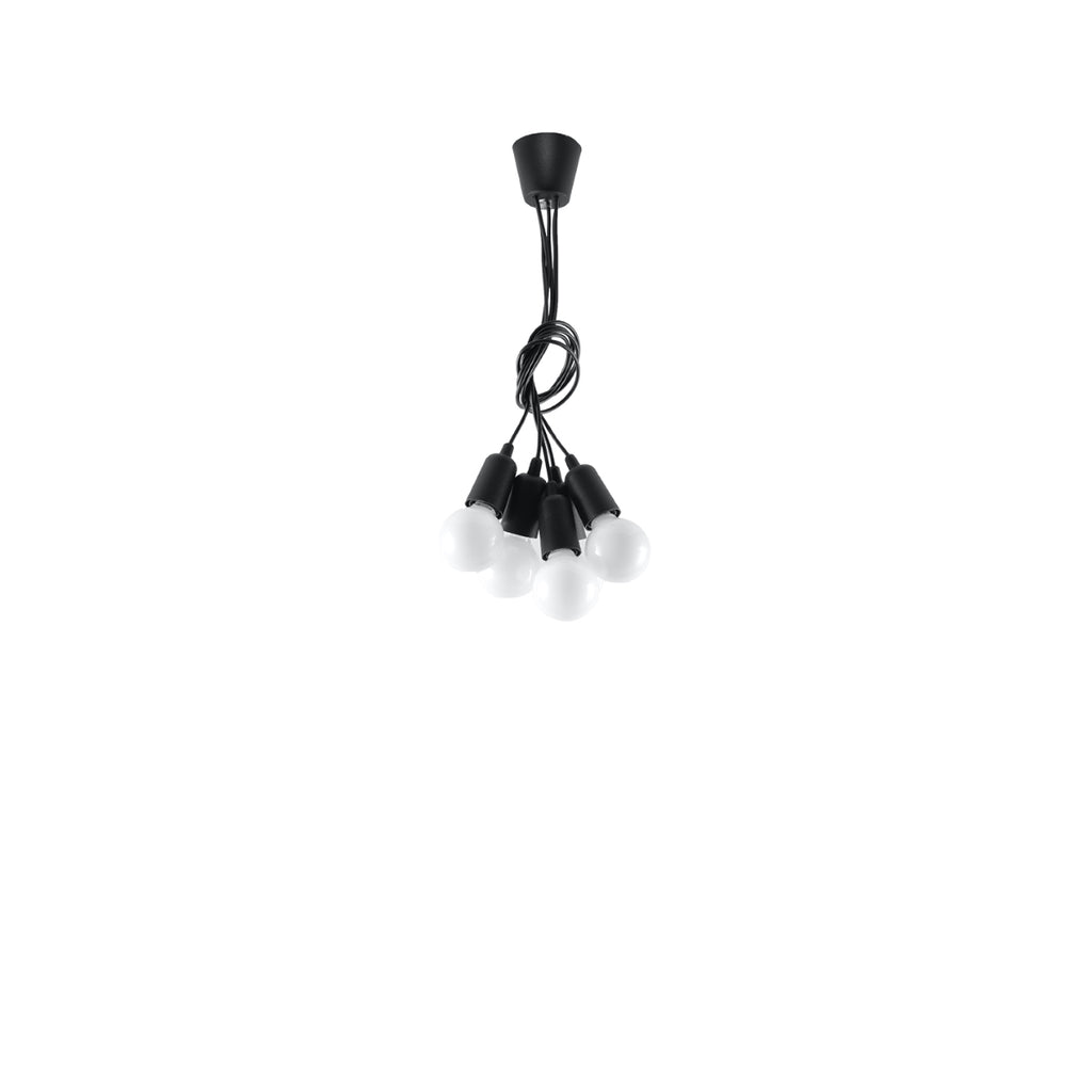 Pendelleuchte DIEGO 5 schwarz Sollux Lighting