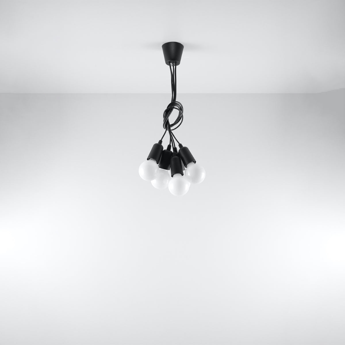Pendelleuchte DIEGO 5 schwarz Sollux Lighting