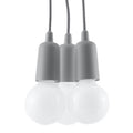 Pendelleuchte DIEGO 3 grau Sollux Lighting