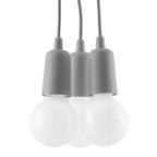 Pendelleuchte DIEGO 3 grau Sollux Lighting