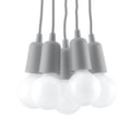 Pendelleuchte DIEGO 5 grau Sollux Lighting