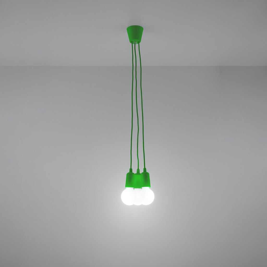 Pendelleuchte DIEGO 3 grün Sollux Lighting