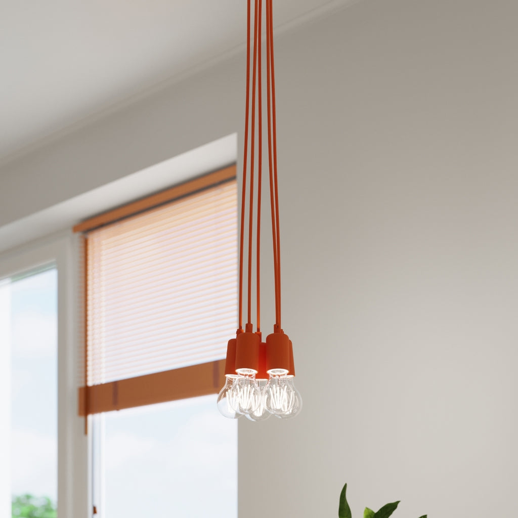 Pendelleuchte DIEGO 3 orange Sollux Lighting