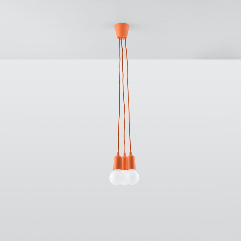 Pendelleuchte DIEGO 3 orange Sollux Lighting