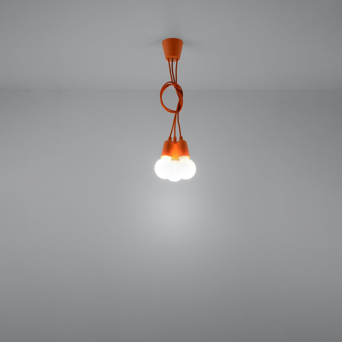 Pendelleuchte DIEGO 3 orange Sollux Lighting