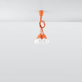 Pendelleuchte DIEGO 5 orange Sollux Lighting