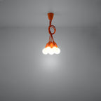 Pendelleuchte DIEGO 5 orange Sollux Lighting