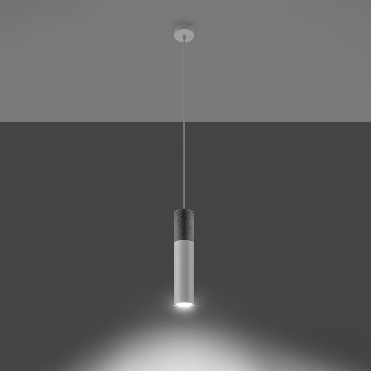 Pendelleuchte BORGIO 1 weiß Sollux Lighting
