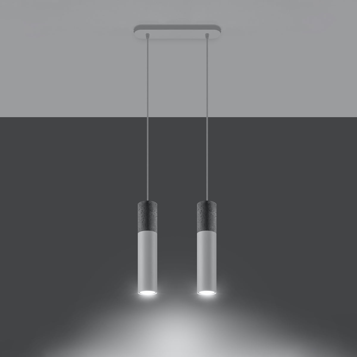 Pendelleuchte BORGIO 2 weiß Sollux Lighting