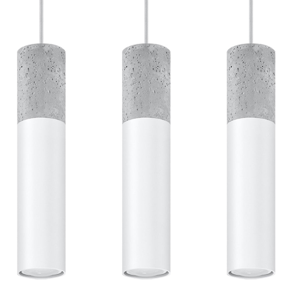 Pendelleuchte BORGIO 3L weiß Sollux Lighting