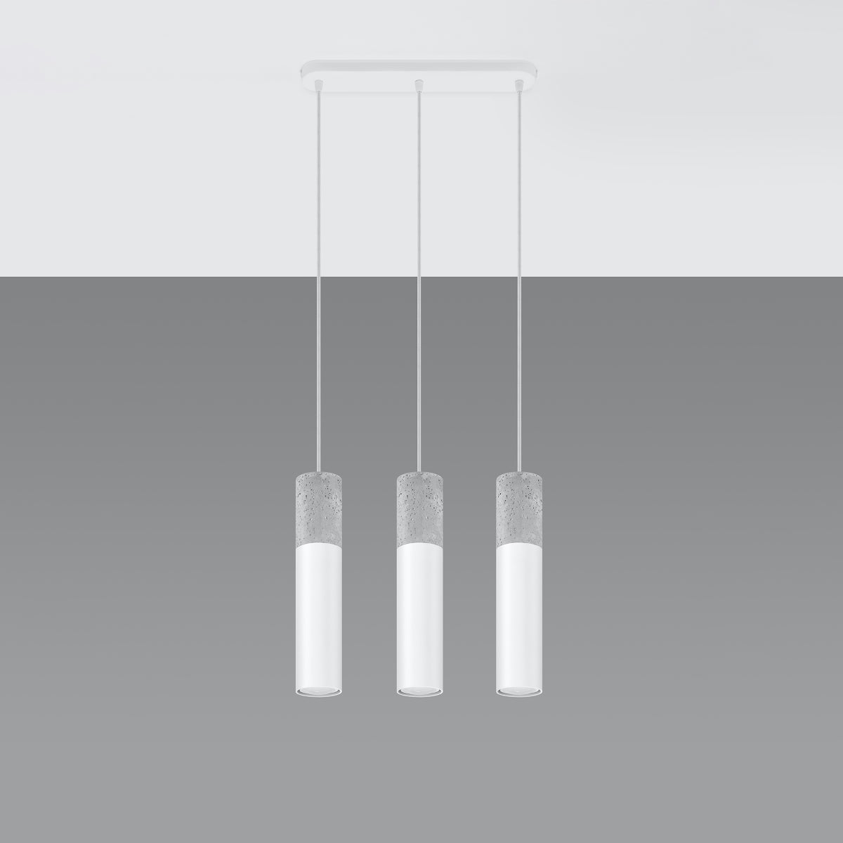 Pendelleuchte BORGIO 3L weiß Sollux Lighting