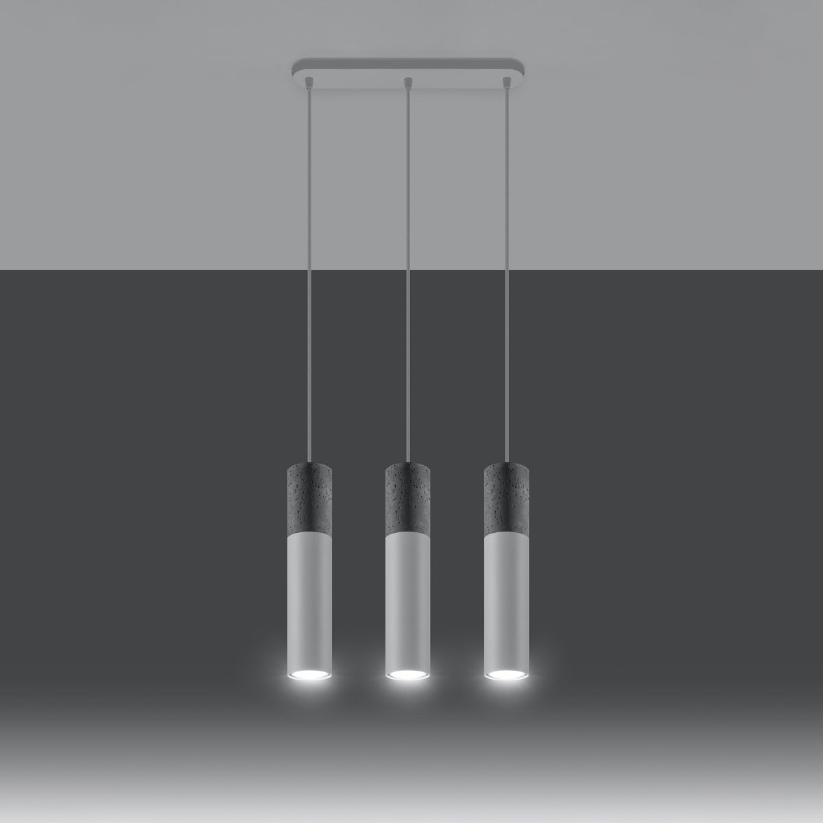Pendelleuchte BORGIO 3L weiß Sollux Lighting