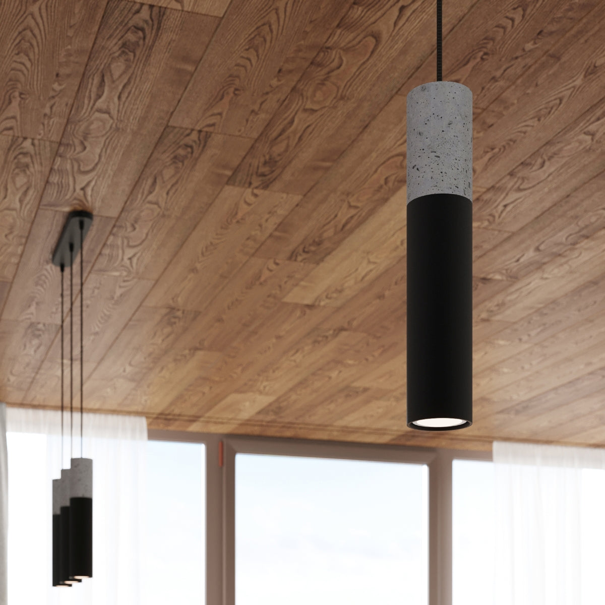 Pendelleuchte BORGIO 2 schwarz Sollux Lighting
