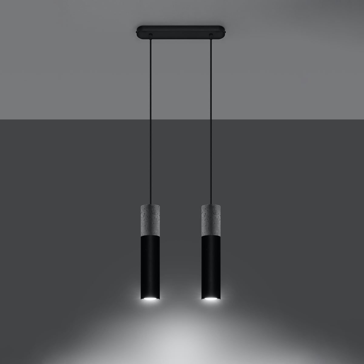 Pendelleuchte BORGIO 2 schwarz Sollux Lighting