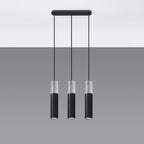 Pendelleuchte BORGIO 3L schwarz Sollux Lighting