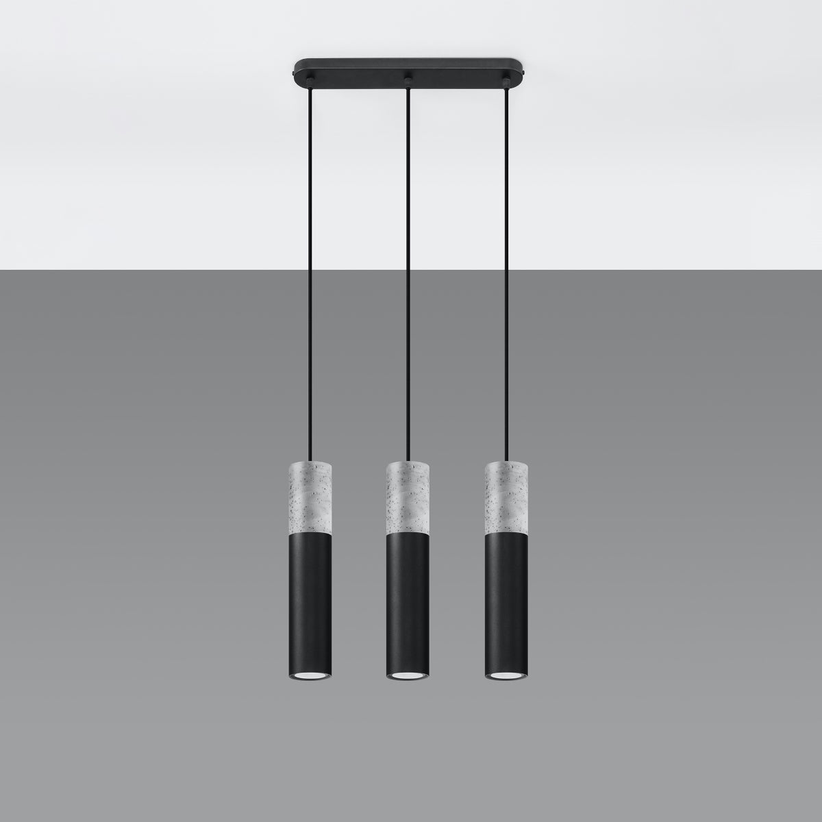 Pendelleuchte BORGIO 3L schwarz Sollux Lighting