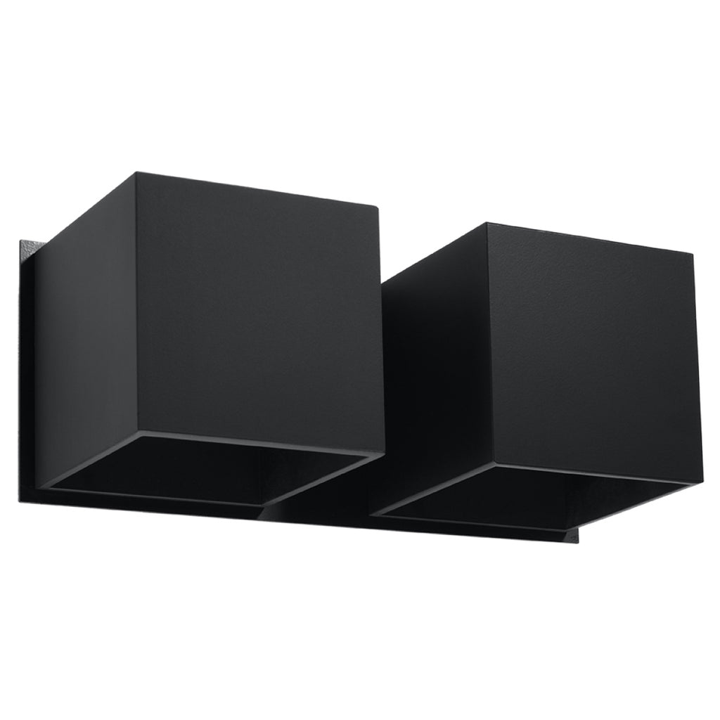 Wandleuchte QUAD 2 schwarz Sollux Lighting