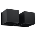 Wandleuchte QUAD 2 schwarz Sollux Lighting