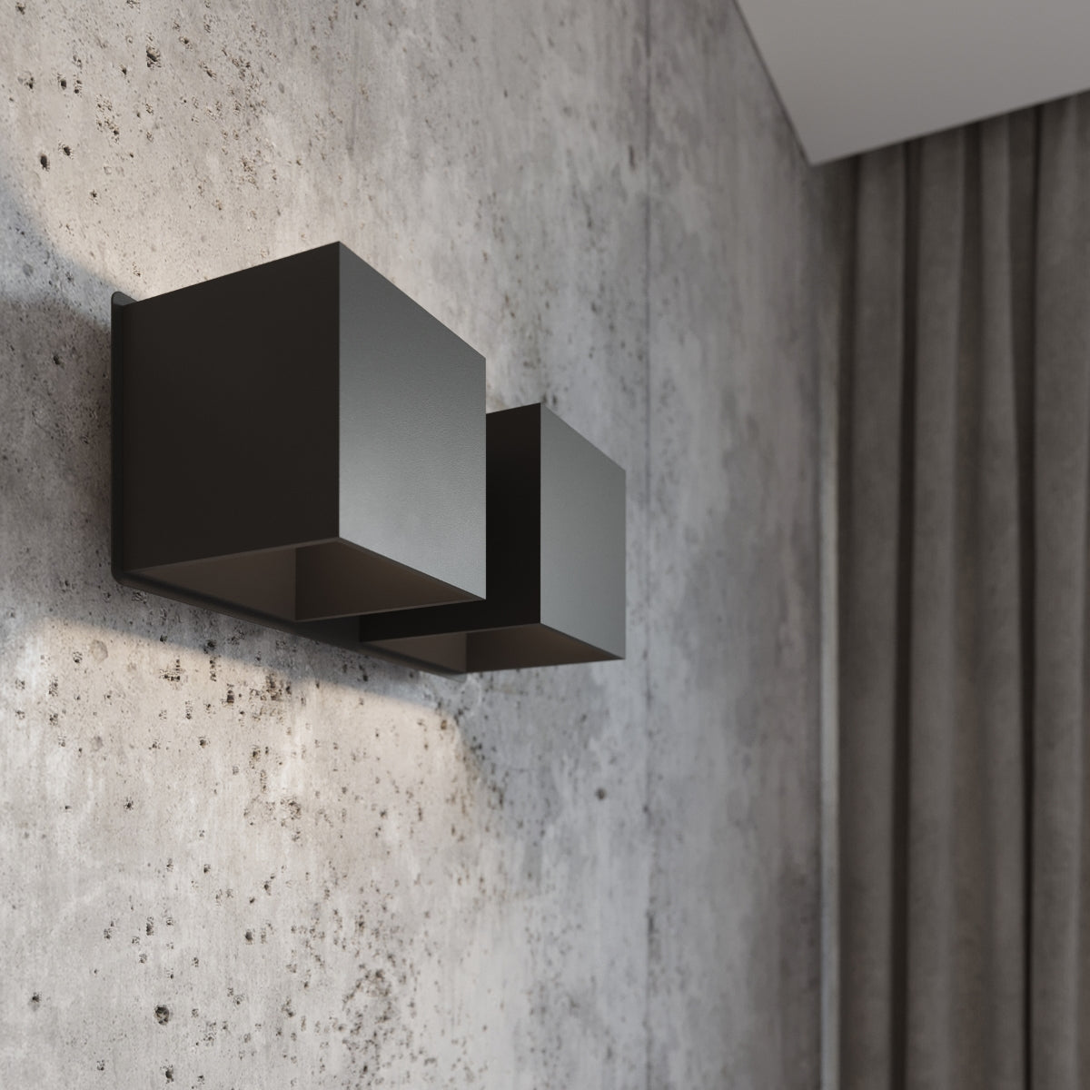 Wandleuchte QUAD 2 schwarz Sollux Lighting