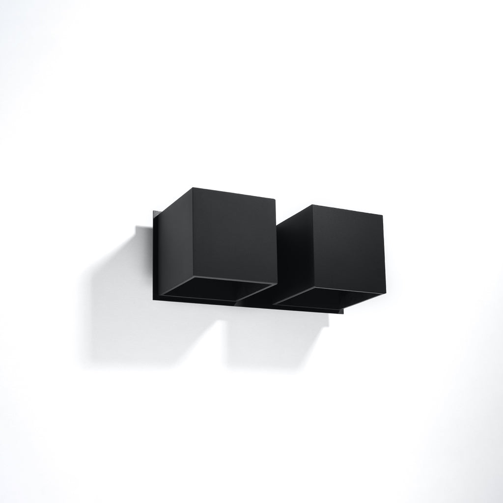 Wandleuchte QUAD 2 schwarz Sollux Lighting