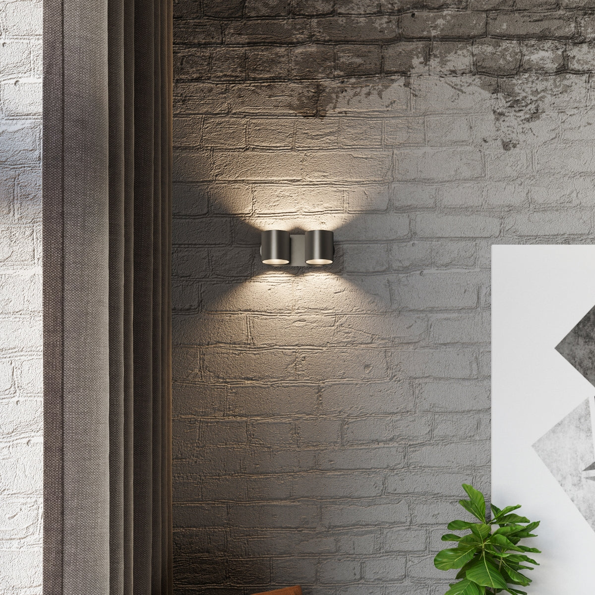 Wandleuchte ORBIS 2 schwarz Sollux Lighting