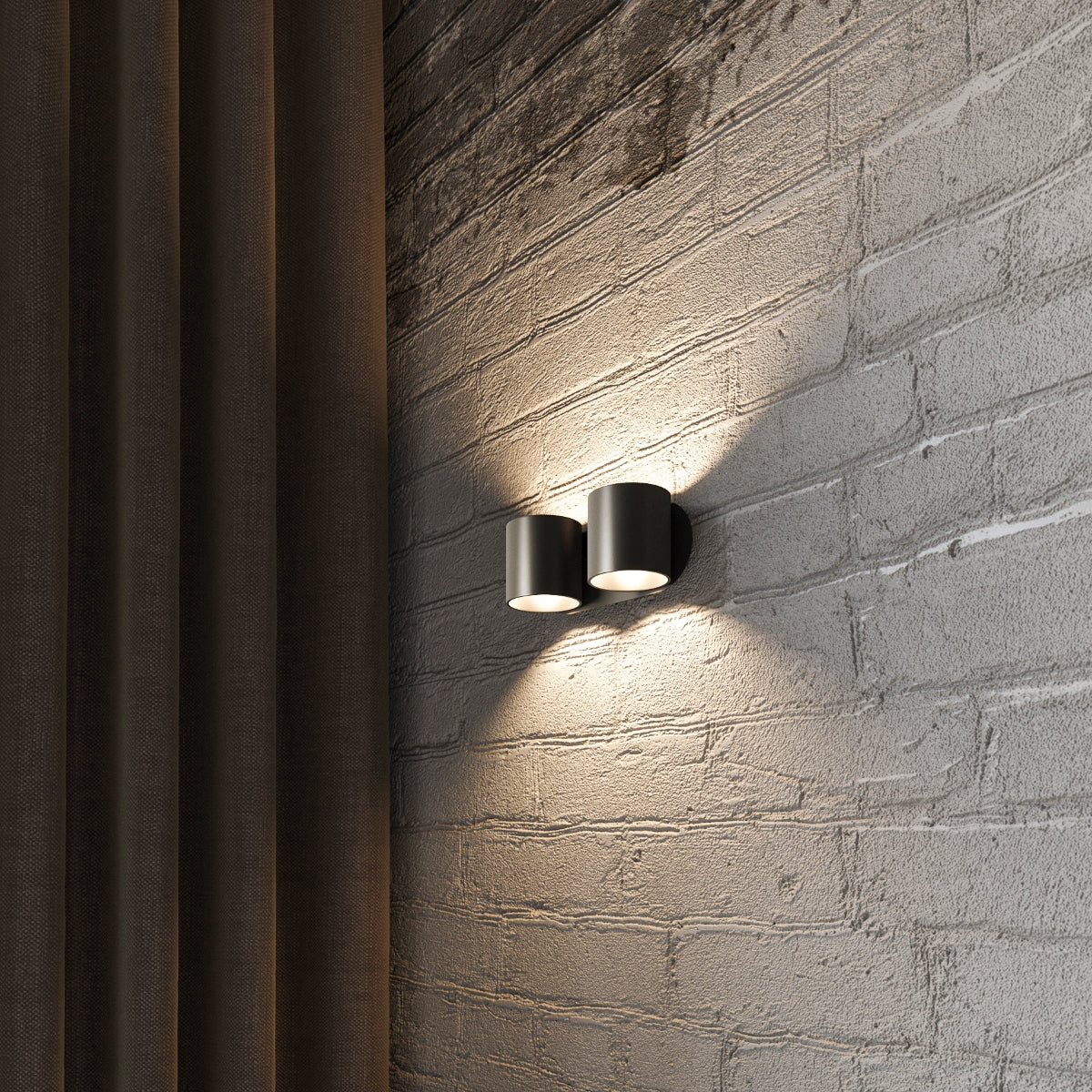 Wandleuchte ORBIS 2 schwarz Sollux Lighting