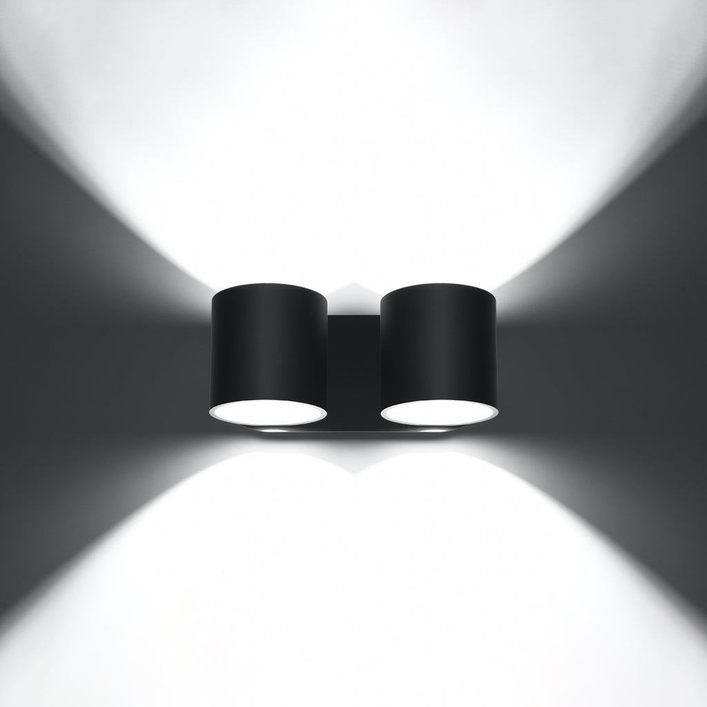 Wandleuchte ORBIS 2 schwarz Sollux Lighting