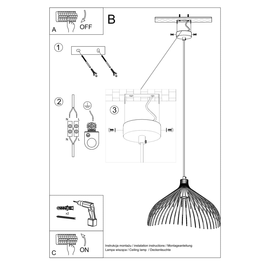 Pendelleuchte UMB weiß Sollux Lighting