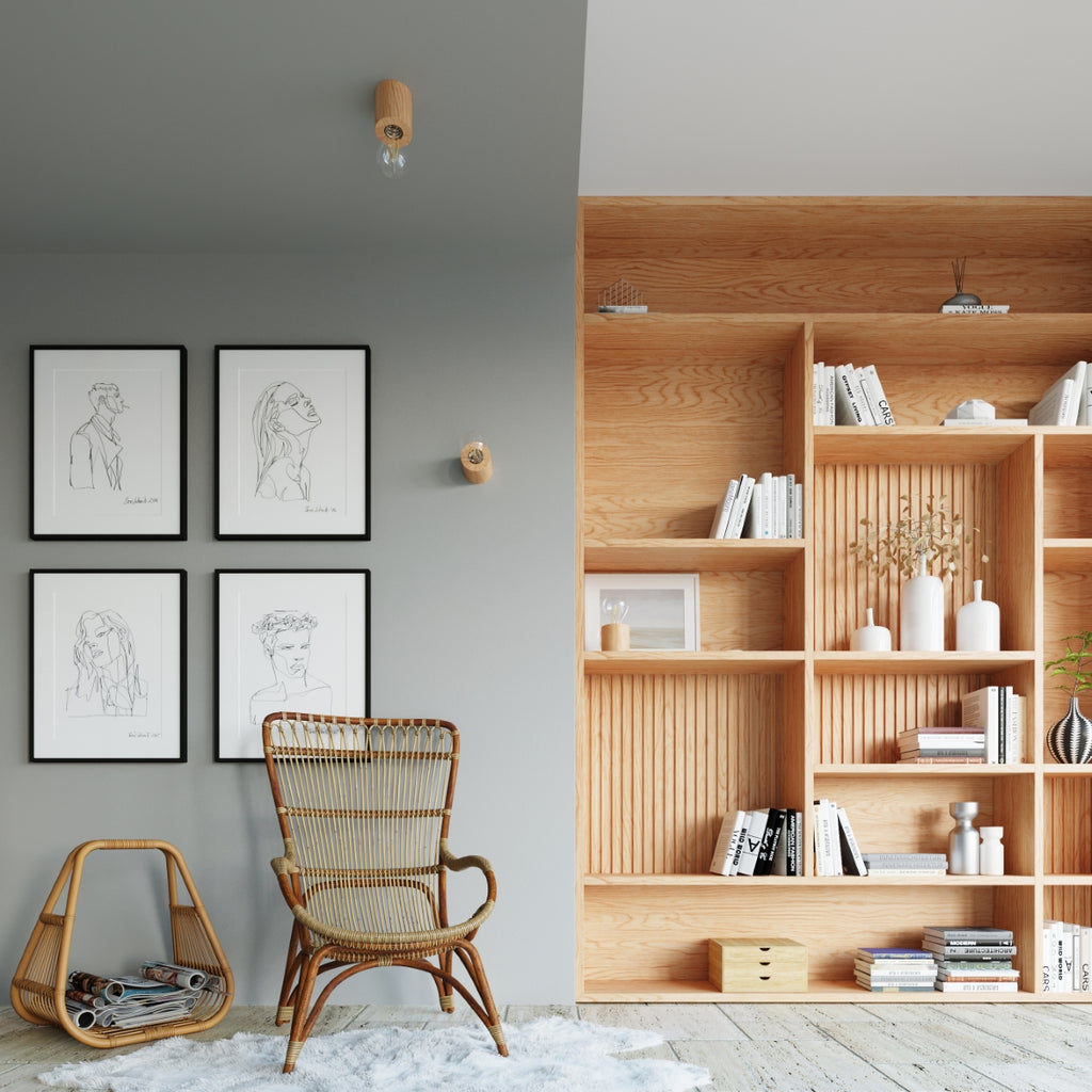 Deckenleuchte SALGADO Naturholz Sollux Lighting