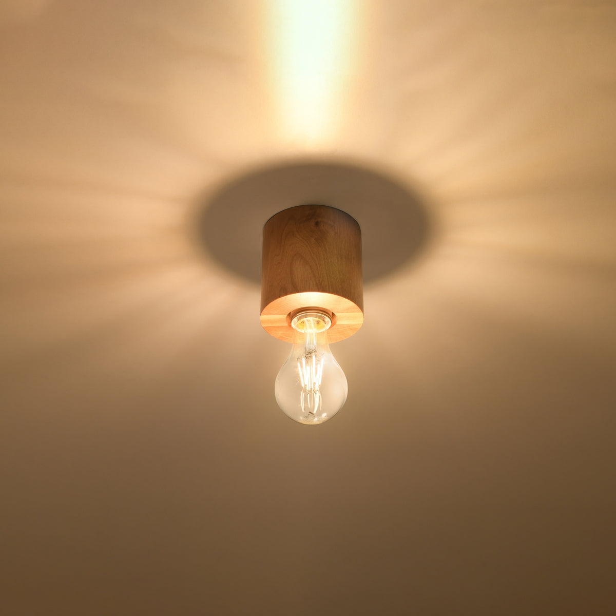 Deckenleuchte SALGADO Naturholz Sollux Lighting