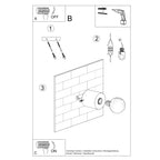 Wandleuchte SALGADO Beton Sollux Lighting