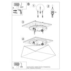 Deckenleuchte HEXA 35 weiß Sollux Lighting