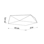 Deckenleuchte HEXA 45 silber Sollux Lighting