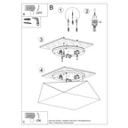 Deckenleuchte HEXA 45 silber Sollux Lighting