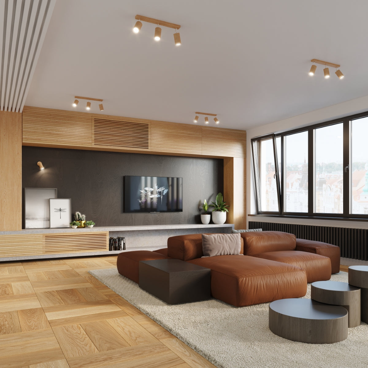 Wandleuchte BERG Naturholz Sollux Lighting