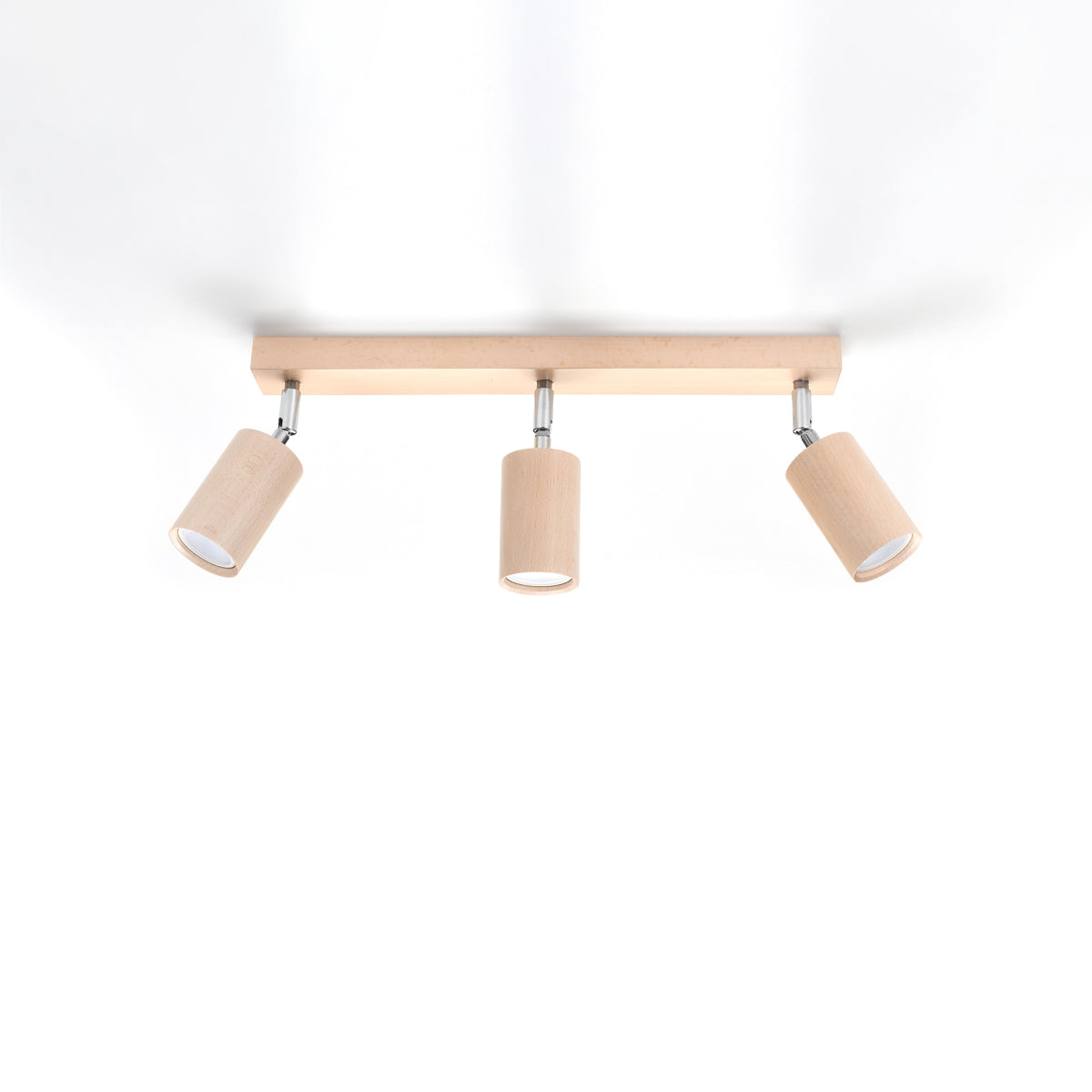 Deckenleuchte - Spot - Strahler BERG 3 Naturholz Sollux Lighting