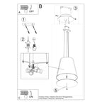 Pendelleuchte GENEVE 50 schwarz Sollux Lighting