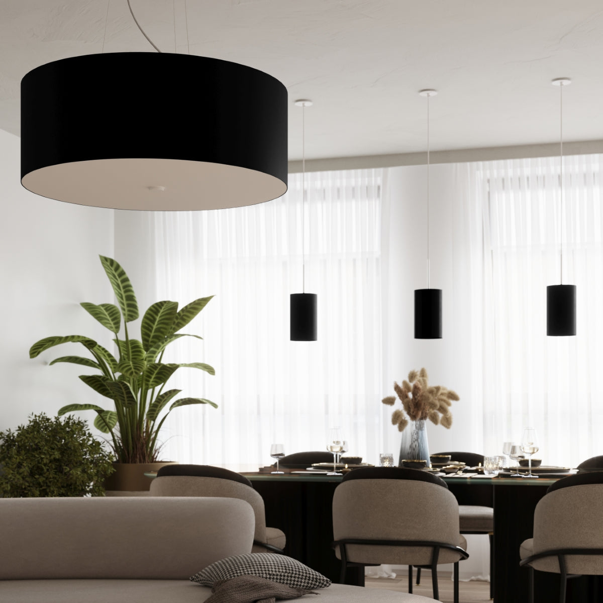 Pendelleuchte OTTO 50 schwarz Sollux Lighting