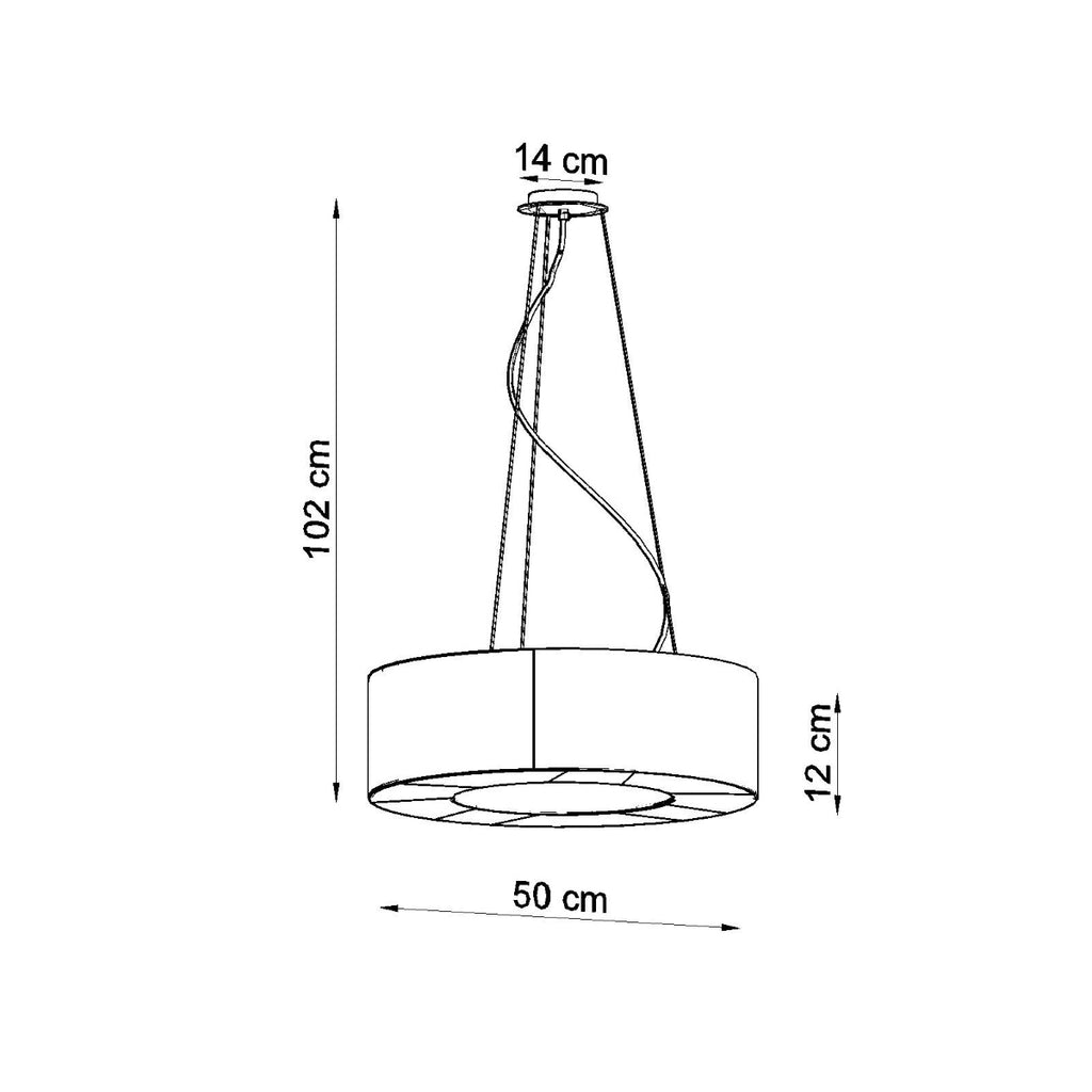 Pendelleuchte SATURNO SLIM 50 weiß Sollux Lighting