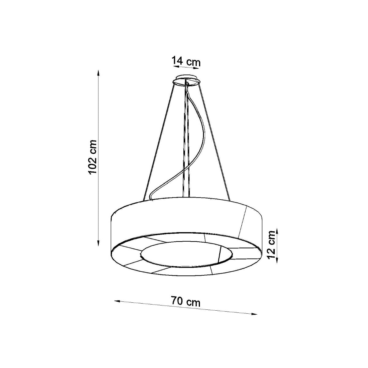 Pendelleuchte SATURNO SLIM 70 weiß Sollux Lighting