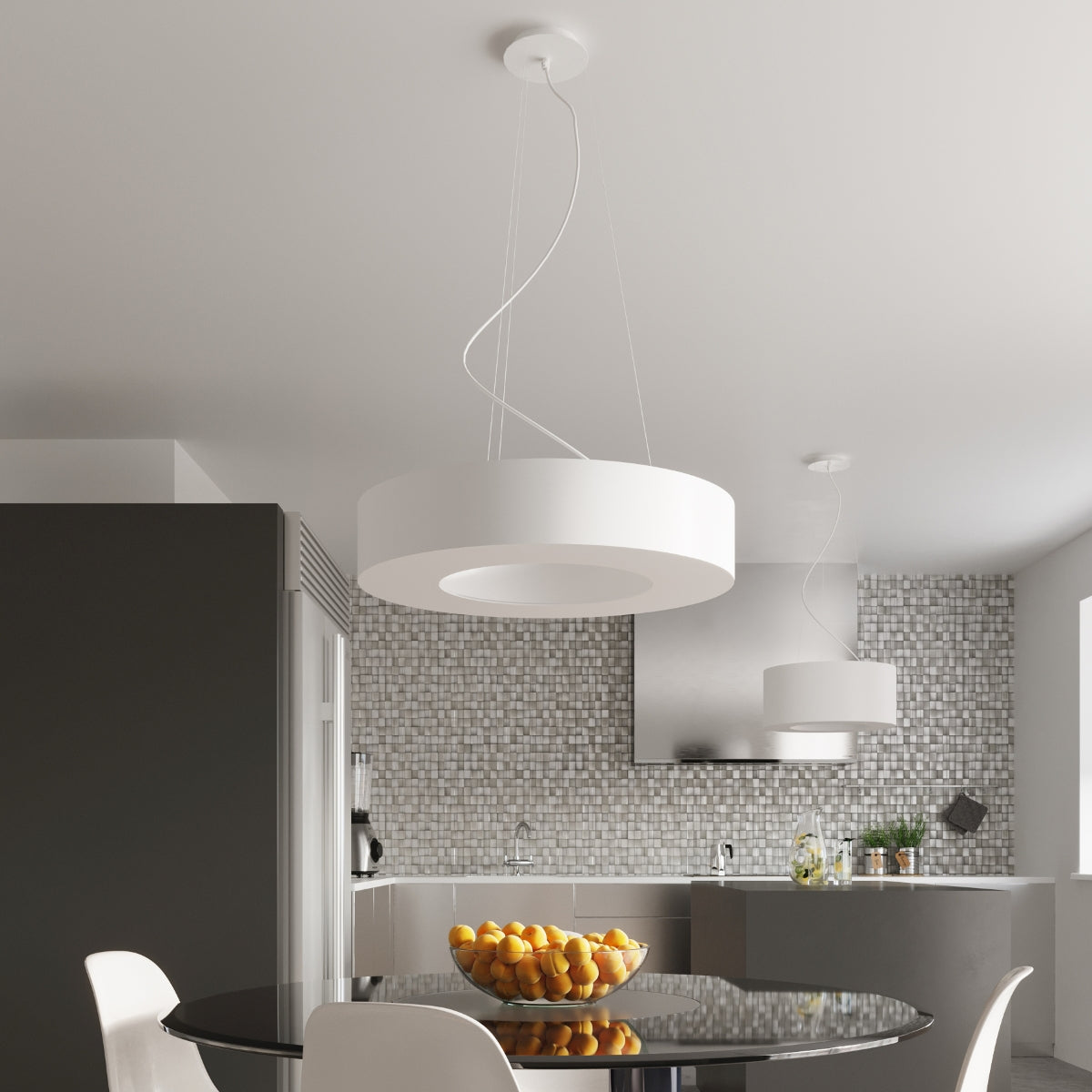 Pendelleuchte SATURNO SLIM 70 weiß Sollux Lighting